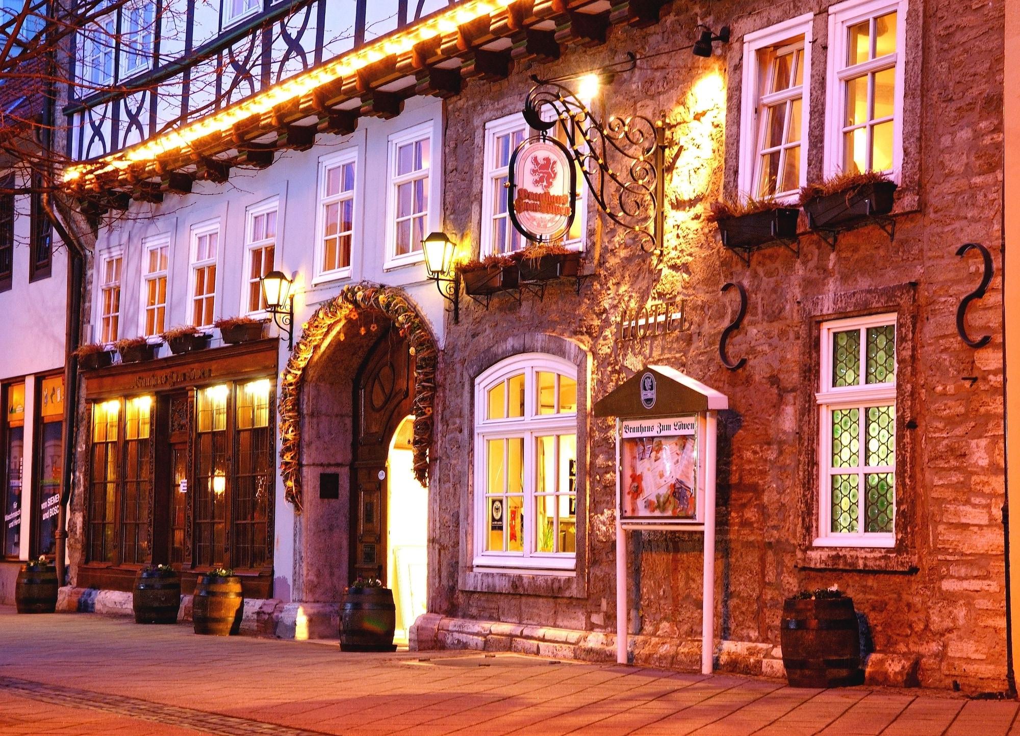 Hotel Brauhaus Zum Löwen Mühlhausen Exterior foto