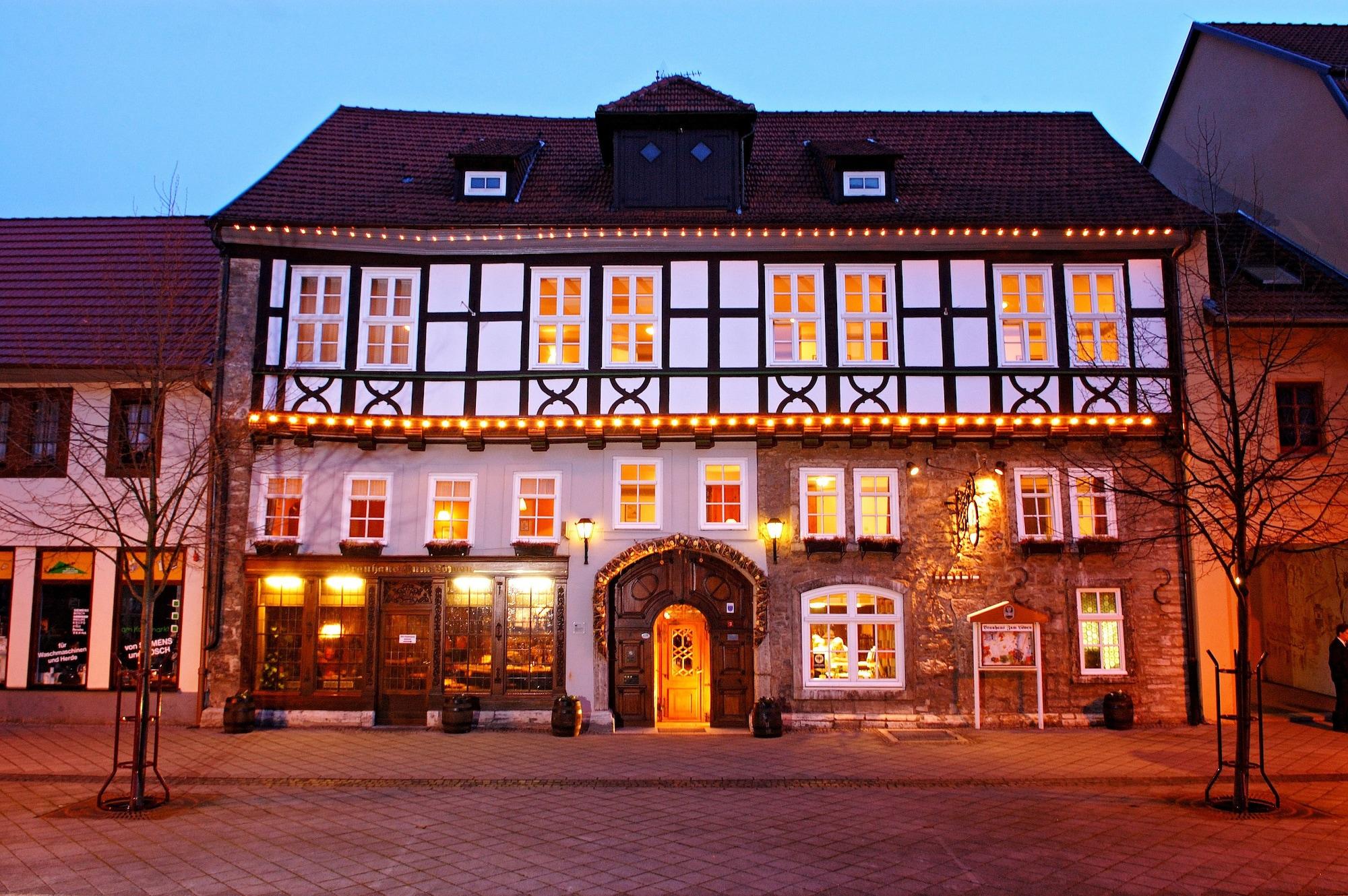 Hotel Brauhaus Zum Löwen Mühlhausen Exterior foto