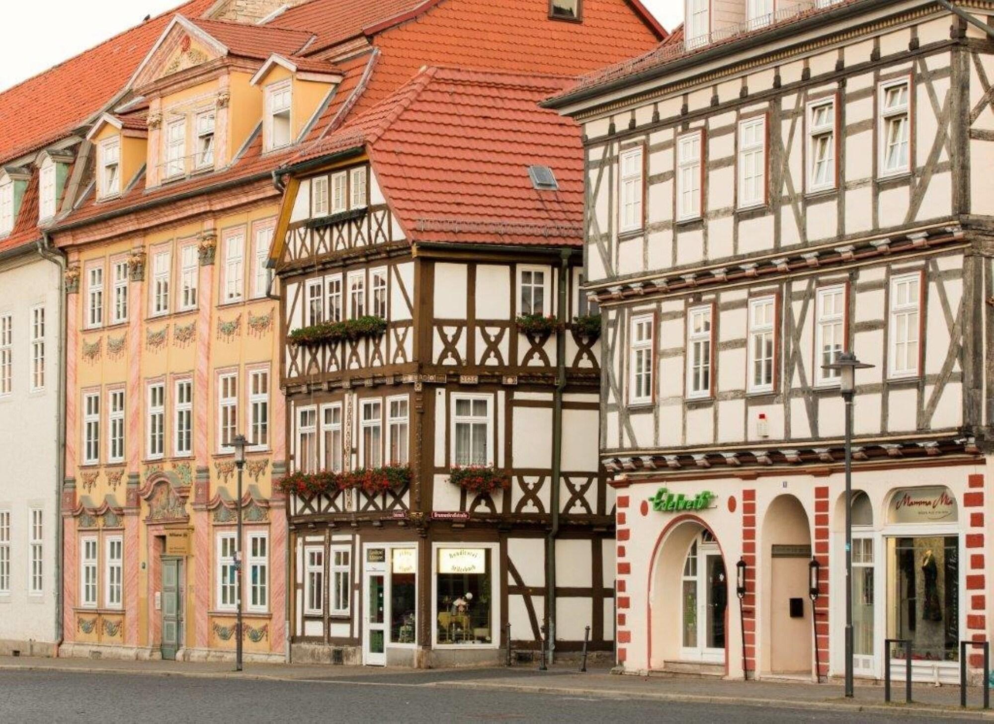 Hotel Brauhaus Zum Löwen Mühlhausen Exterior foto
