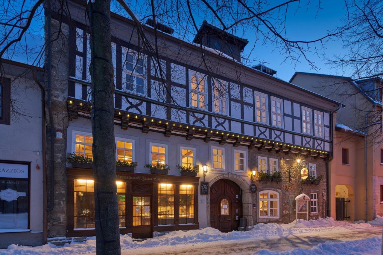 Hotel Brauhaus Zum Löwen Mühlhausen Exterior foto