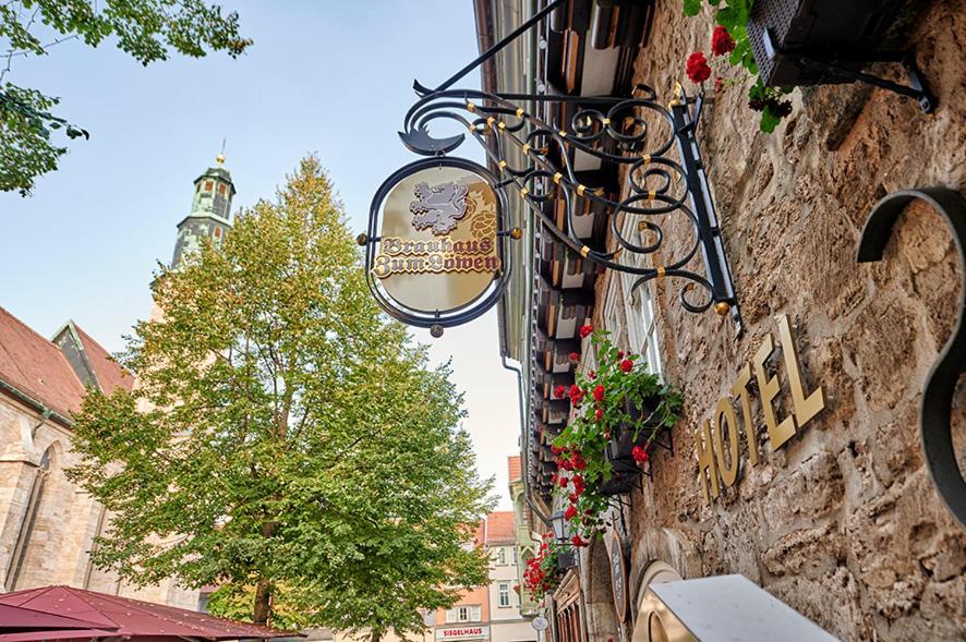 Hotel Brauhaus Zum Löwen Mühlhausen Exterior foto